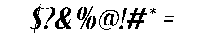 Cariles Italic Sans Font OTHER CHARS