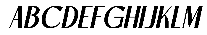Cariles Italic Sans Font UPPERCASE