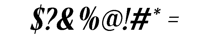 Cariles Italic Serif Font OTHER CHARS