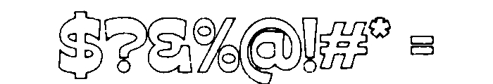 CarmesiCorte-Outline Rough Font OTHER CHARS