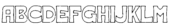 CarmesiCorte-Outline Rough Font UPPERCASE