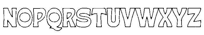 CarmesiCorte-Outline Rough Font LOWERCASE