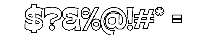 CarmesiCorte-Outline Font OTHER CHARS