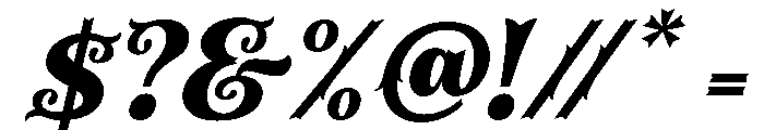 Carnival Lights Italic Font OTHER CHARS