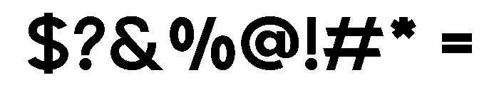 Cartega Regular Font OTHER CHARS