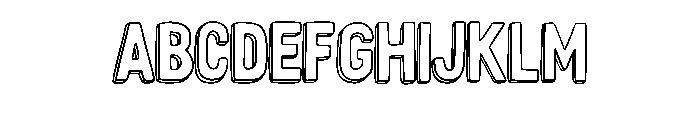 Cartoon 3d Doodle By Sq Regular Font UPPERCASE