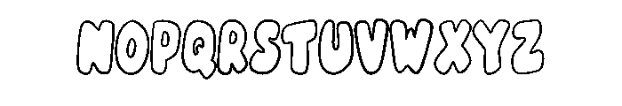 Cartoon Bubble By Squee Regular Font UPPERCASE