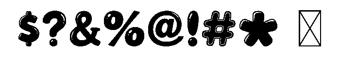 Cartoon Bubble Mint Font OTHER CHARS