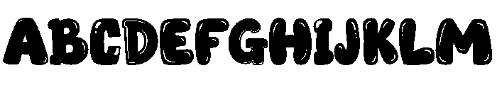 Cartoon Bubble Mint Font UPPERCASE