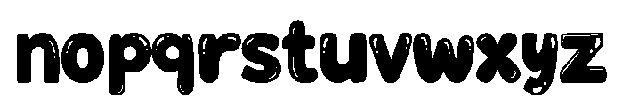 Cartoon Bubble Mint Font LOWERCASE