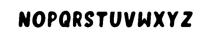 Cartoon Bubble Regular Font UPPERCASE