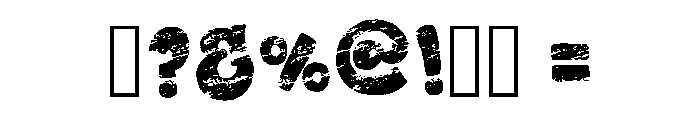 Cartoon Distress Regular Font OTHER CHARS