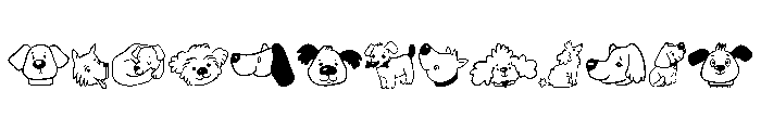Cartoon Doggy Set Font UPPERCASE