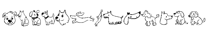Cartoon Doggy Set Font UPPERCASE
