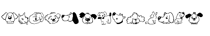 Cartoon Doggy Set FONT