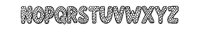 Cartoon Fish Scales By  Regular Font UPPERCASE