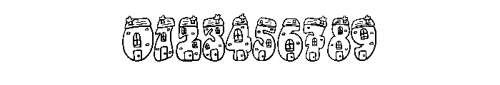 Cartoon Houses By Squee Regular Font OTHER CHARS