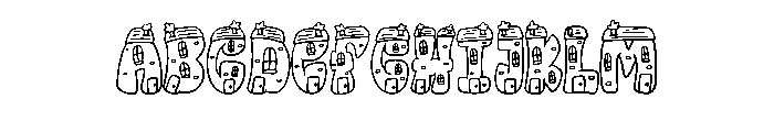 Cartoon Houses By Squee Regular FONT