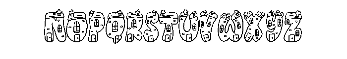 Cartoon Houses By Squee Regular Font LOWERCASE