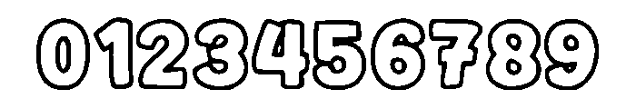 Cartoon_Outline Font OTHER CHARS