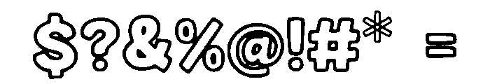 Cartoon_Outline Font OTHER CHARS