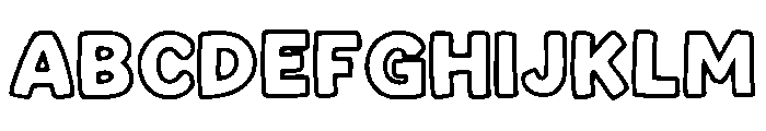 Cartoon_Outline Font UPPERCASE