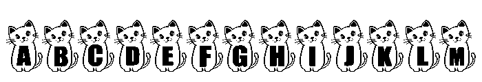 Cartoon cat Font UPPERCASE