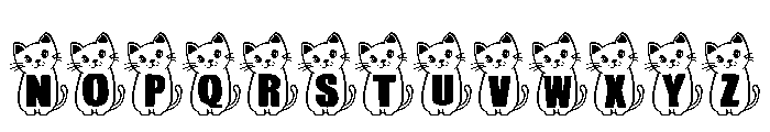 Cartoon cat Font UPPERCASE