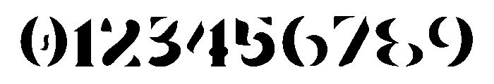 Cassa stencil Font OTHER CHARS