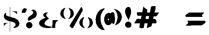 Cassa stencil Font OTHER CHARS