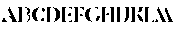 Cassa stencil Font UPPERCASE