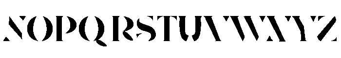 Cassa stencil Font UPPERCASE