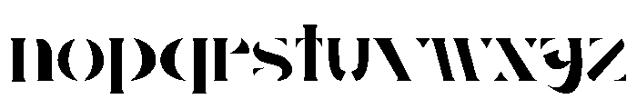 Cassa stencil Font LOWERCASE