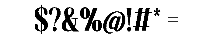 Castina Editorial Condensed Font OTHER CHARS
