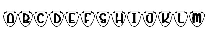 Castle Shield Font UPPERCASE