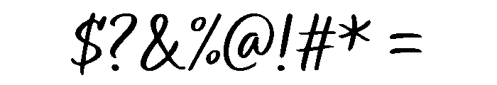 Casual Handwriting Font OTHER CHARS