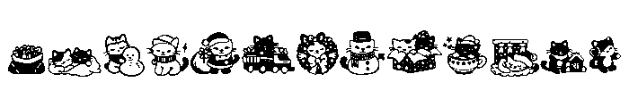 Cat Bonus sets2 Font LOWERCASE