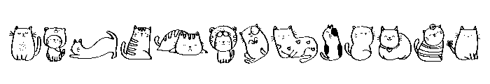 Cat Cartoon Joy Font UPPERCASE