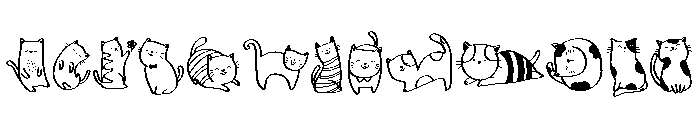 Cat Cartoon Joy Font UPPERCASE
