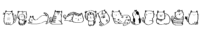 Cat Cartoon Joy FONT