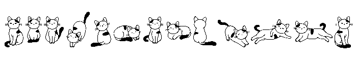 Cat Doodles Font UPPERCASE