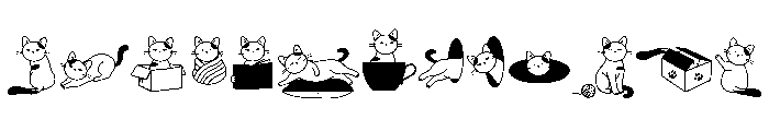 Cat Doodles Font UPPERCASE