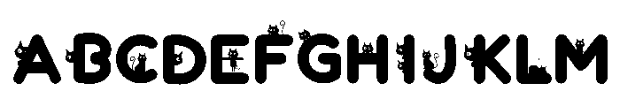 Cat Peek Font UPPERCASE