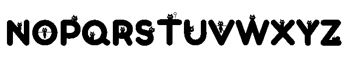 Cat Peek Font UPPERCASE