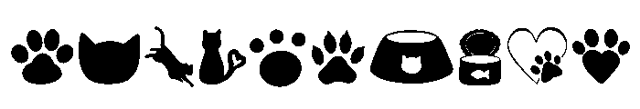 Cat Sihouette Font OTHER CHARS