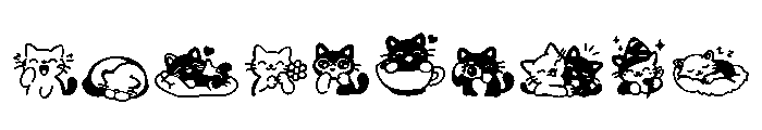Cat minimal font23 Font OTHER CHARS