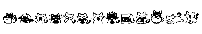 Cat minimal font23 Font UPPERCASE