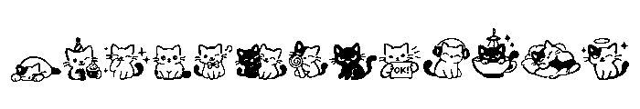 Cat minimal font23 Font LOWERCASE