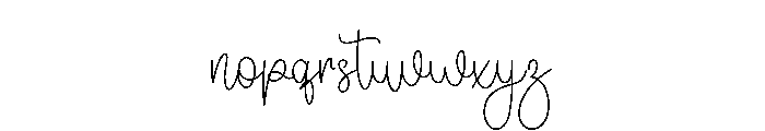 Catalina Handmade Font LOWERCASE