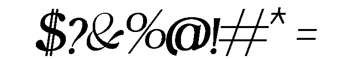 Catarsid Italic Font OTHER CHARS